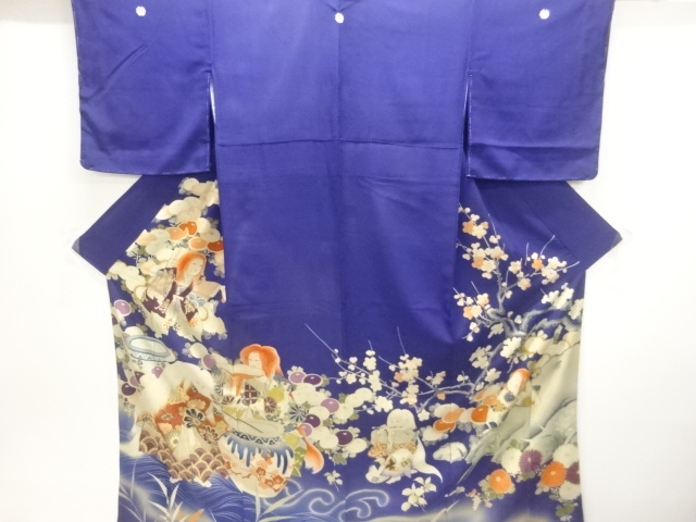 大正ロマン　錦紗能模様五ツ紋着物